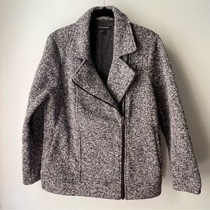 Banana Republic Sweater Grey Moto Jacket Large